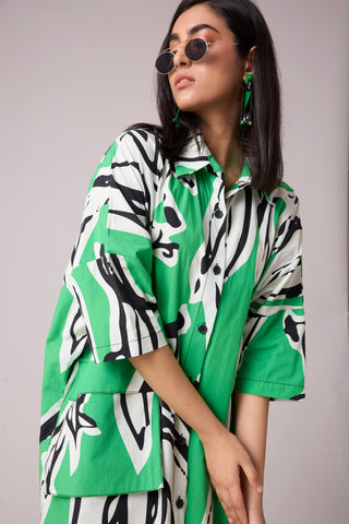 Quinn Print Dress - Green