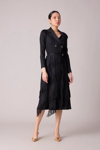 Camren Fringe Dress - Black