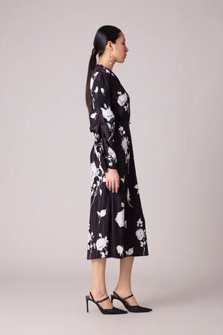 Skylar Floral Dress - Black