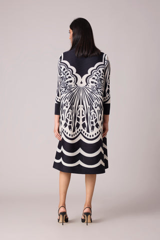 Lois Print Dress - Black & White