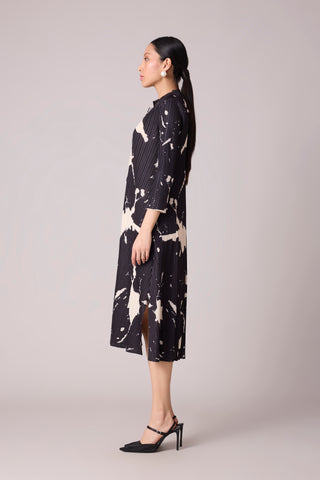 Julia Print Dress - Black