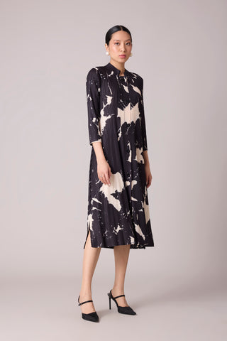 Julia Print Dress - Black