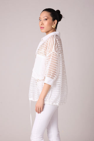 Petra Mesh Shirt - White