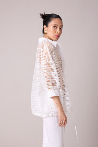 Petra Mesh Shirt - White