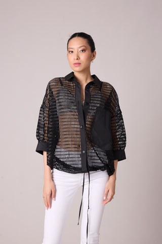 Petra Mesh Shirt - Black