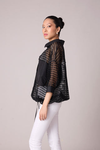 Petra Mesh Shirt - Black