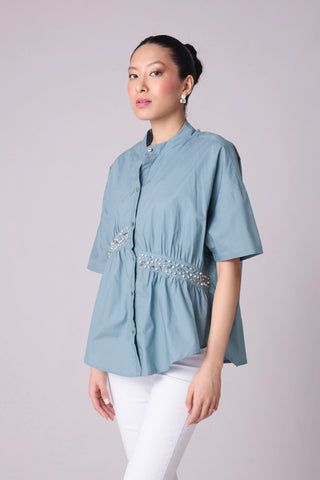 Tatum Shirt - Stone Blue