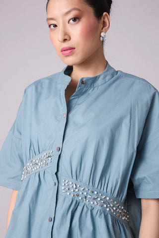 Tatum Shirt - Stone Blue