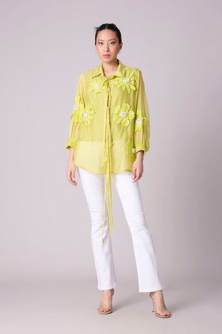 Jolie Shirt - Lime Organza