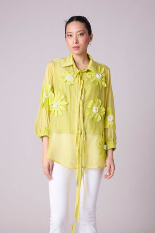 Jolie Shirt - Lime Organza