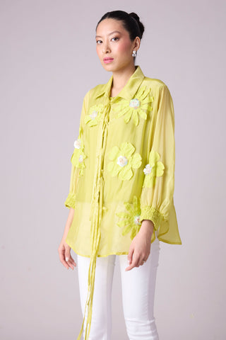 Jolie Shirt - Lime Organza