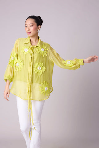 Jolie Shirt - Lime Organza