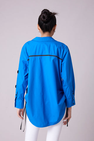 Sawyer Applique Shirt - Aster Blue