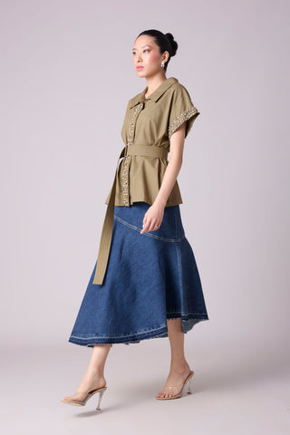 Claudette Shirt - Olive Green