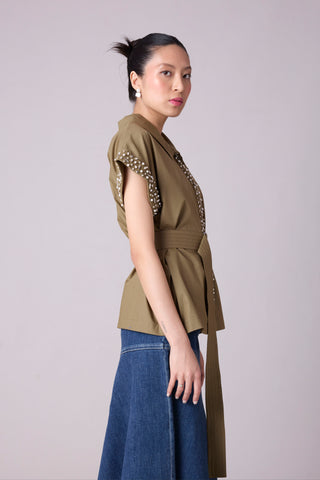 Claudette Shirt - Olive Green