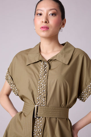 Claudette Shirt - Olive Green