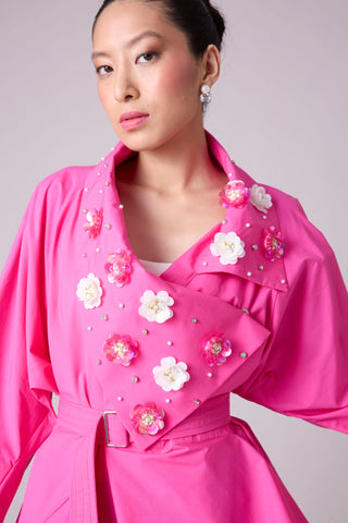 Ayaka Embellished Shirt - Azalea Pink