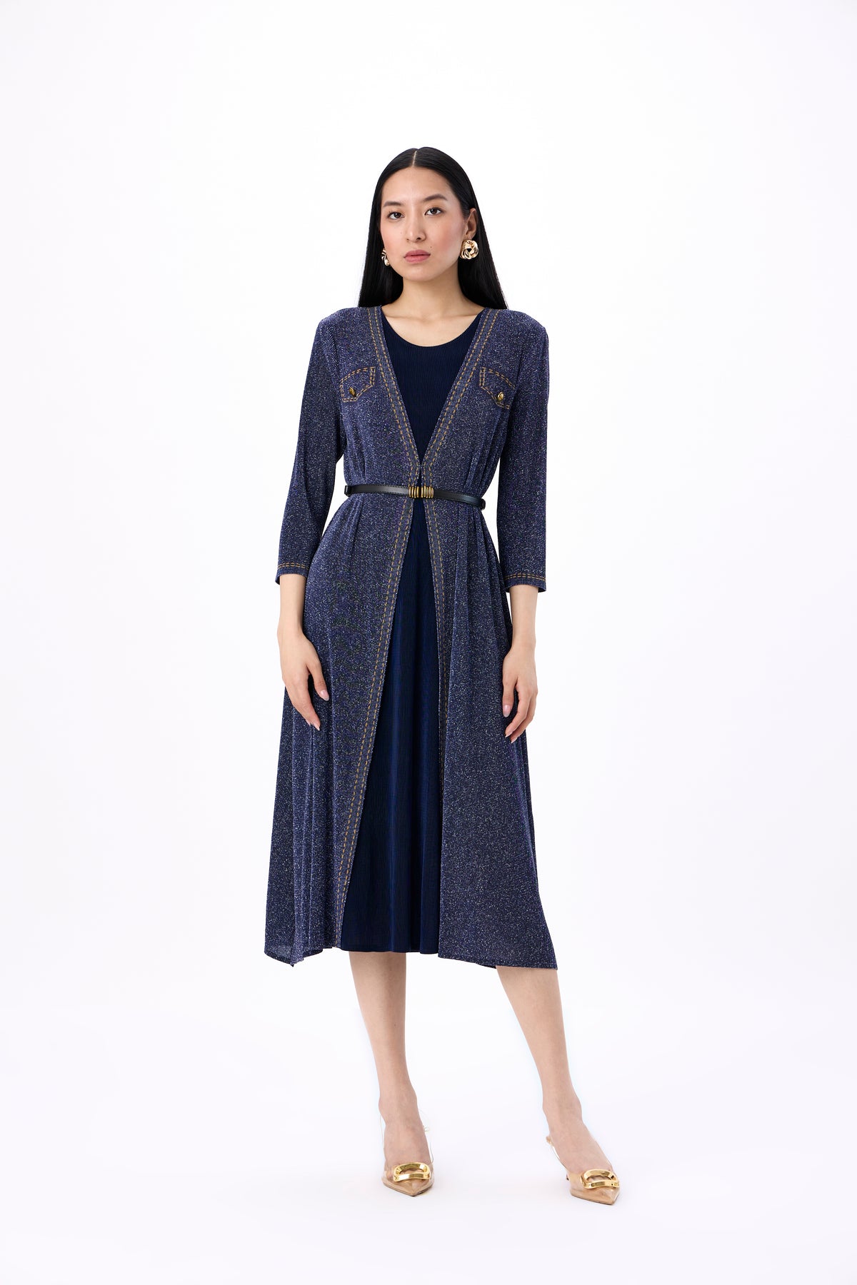 Nicola Denim Dress - Navy