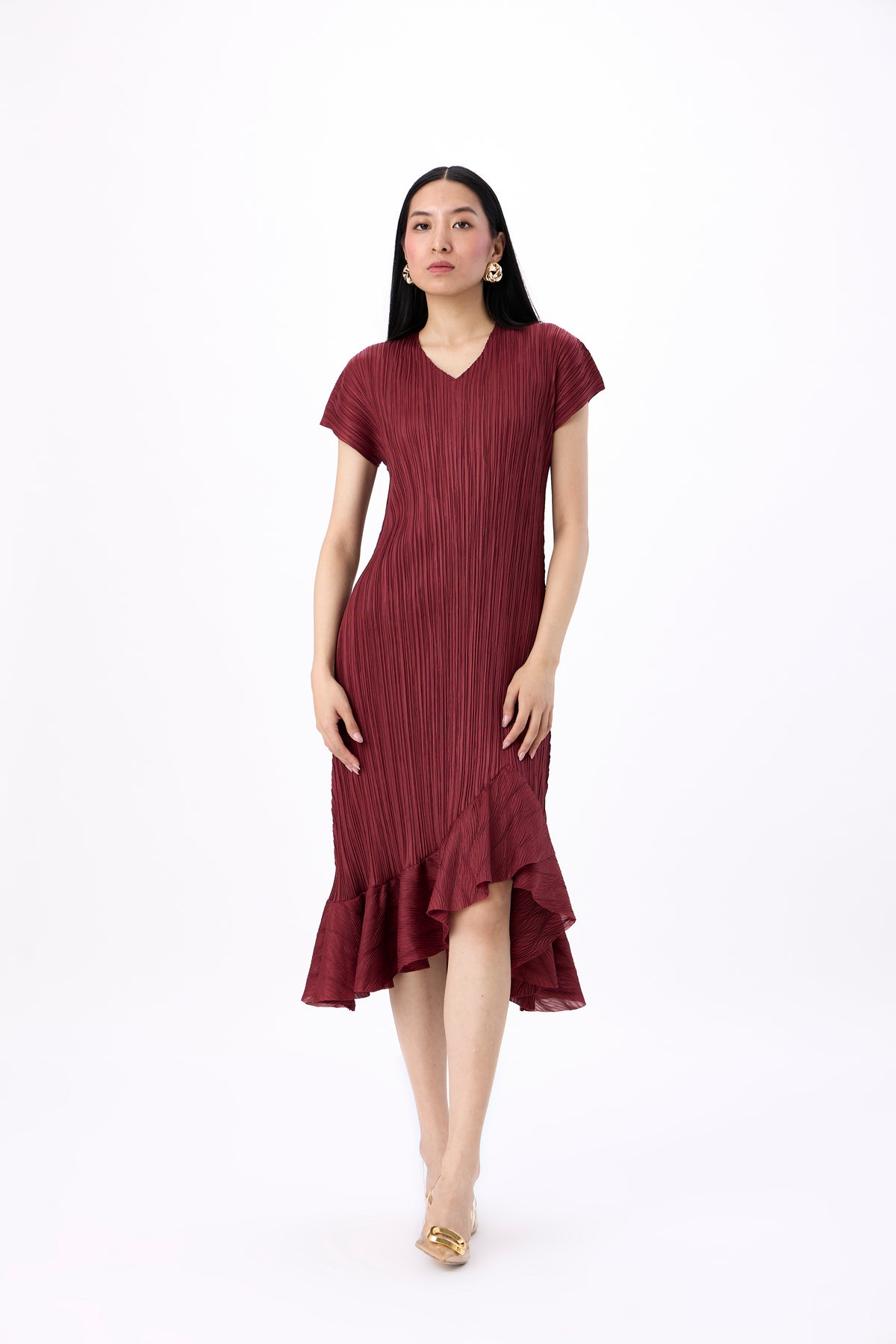 Dawn Dress - Sangria Maroon