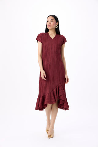 Dawn Dress - Sangria Maroon