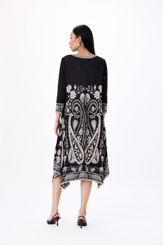 Clara Print Dress - Black