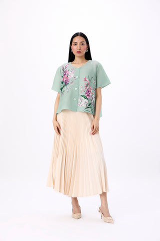 Mira Floral Top - Mint