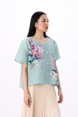 Mira Floral Top - Mint