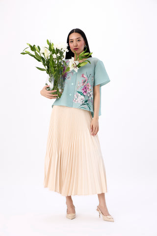Mira Floral Top - Mint
