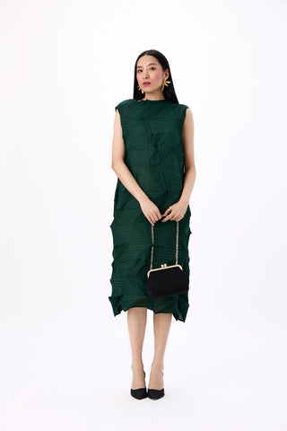 Mona 3D Dress - Dark Green