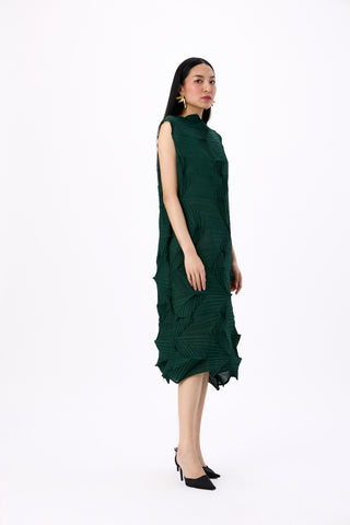Mona 3D Dress - Dark Green