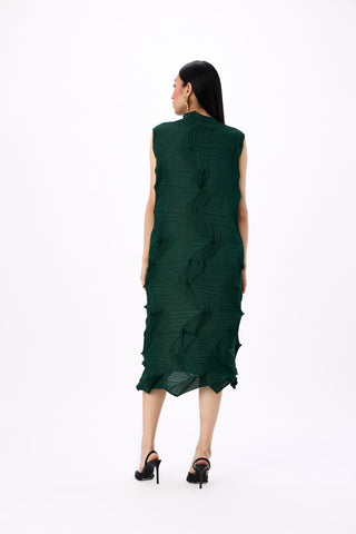 Mona 3D Dress - Dark Green