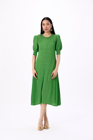 Josephine Puff Sleeve Dress - Green
