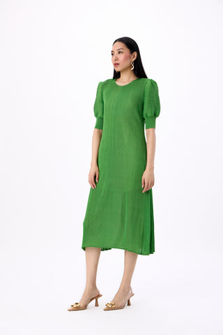Josephine Puff Sleeve Dress - Green