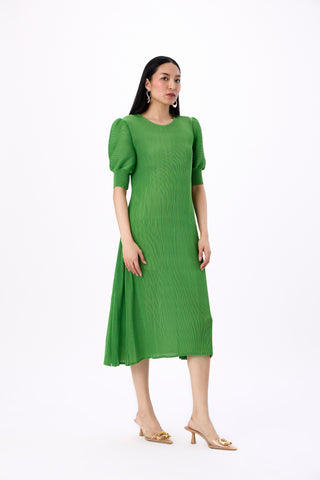 Josephine Puff Sleeve Dress - Green