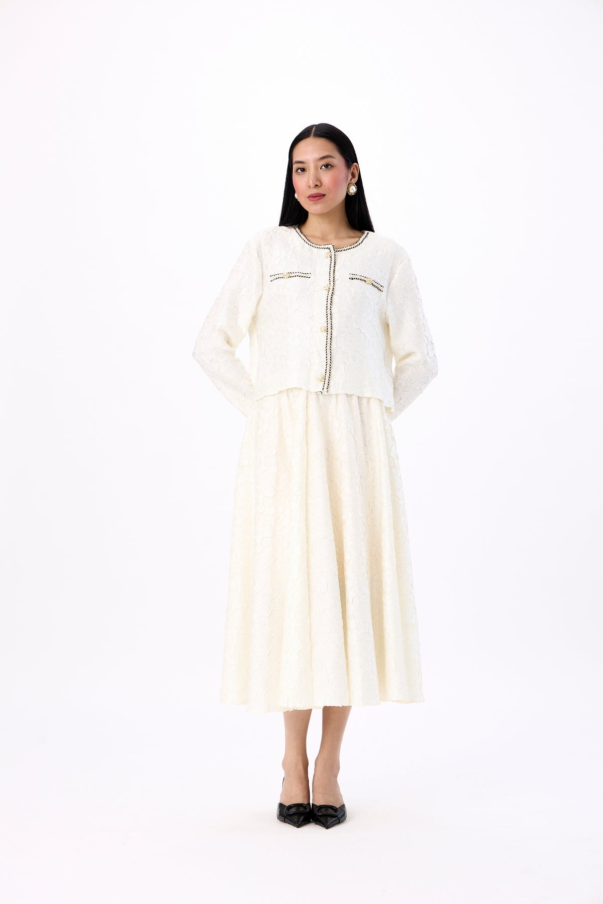 Victoria Satin Set - Ivory