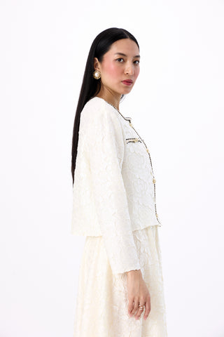 Victoria Satin Set - Ivory