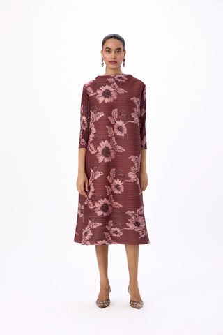Hester Floral Dress - Chestnut