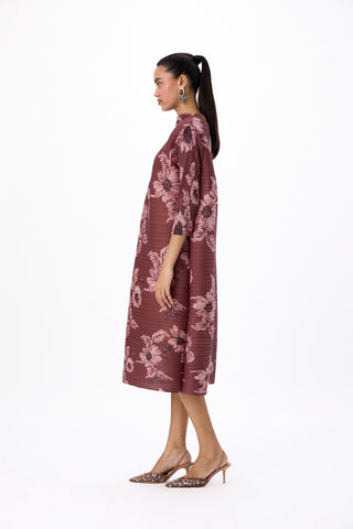 Hester Floral Dress - Chestnut