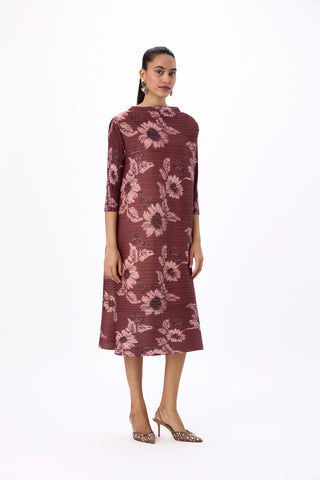 Hester Floral Dress - Chestnut