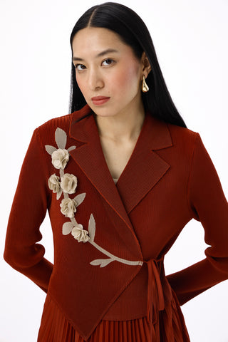 Lillian Wrap Dress - Garnet Brown
