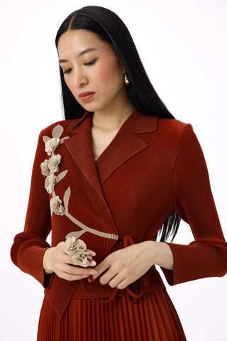 Lillian Wrap Dress - Garnet Brown