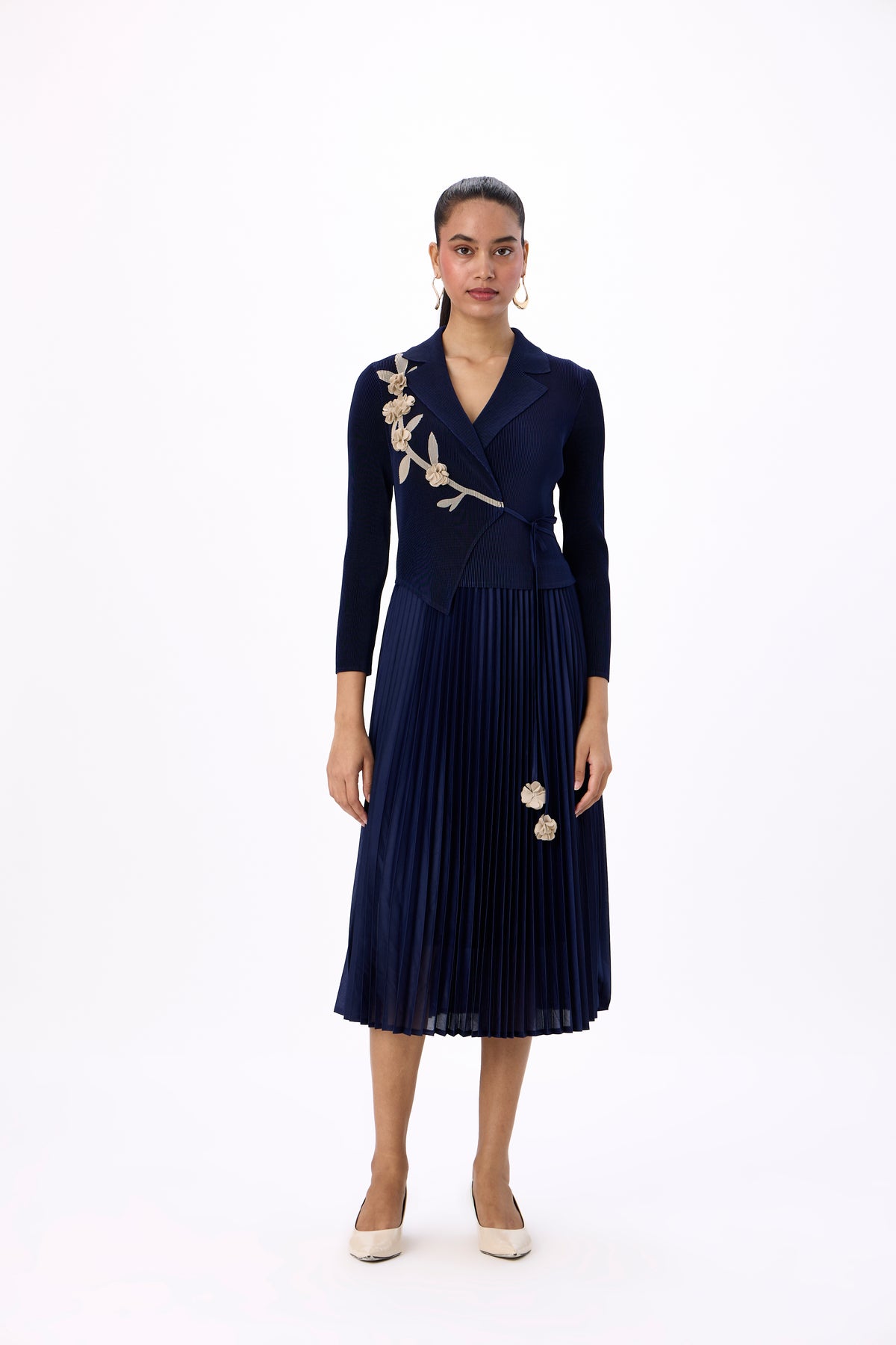 Lillian Wrap Dress - Navy