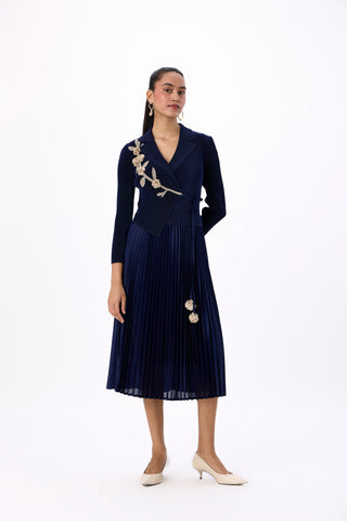 Lillian Wrap Dress - Navy