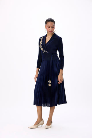 Lillian Wrap Dress - Navy