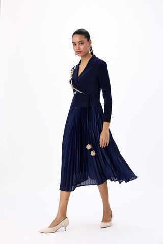 Lillian Wrap Dress - Navy