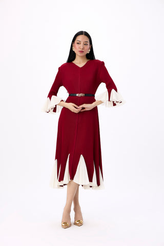 Eliana Dress - Dark Red
