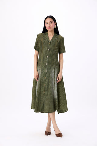 Levy Denim Shirt Dress - Olive