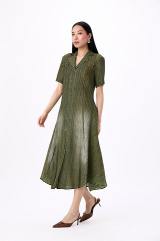 Levy Denim Shirt Dress - Olive