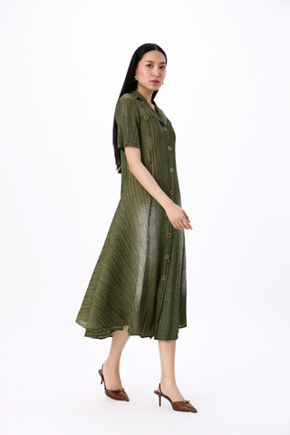 Levy Denim Shirt Dress - Olive