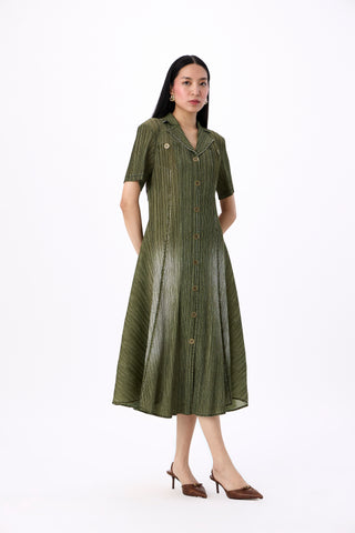 Levy Denim Shirt Dress - Olive